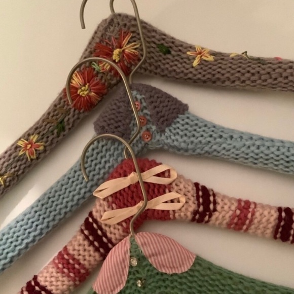 Anthropologie Other - Decorative Crochet Wood Hangers